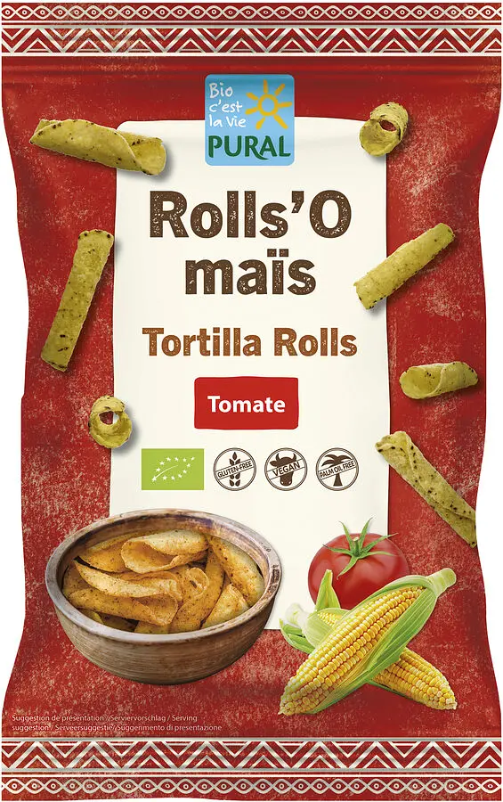 Chips Mais Taco Rolls Tomato Gluten Free Organic