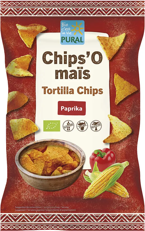 Corn Tortilla Chips Paprika Gluten Free Organic