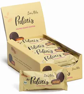 Pralinis Lini's Bites Salted Peanut Butter Bio, 46 g
