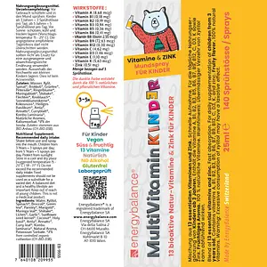 Multivitamin Kids Oral Spray with 13 Vitamins & Zinc, 25 ml
