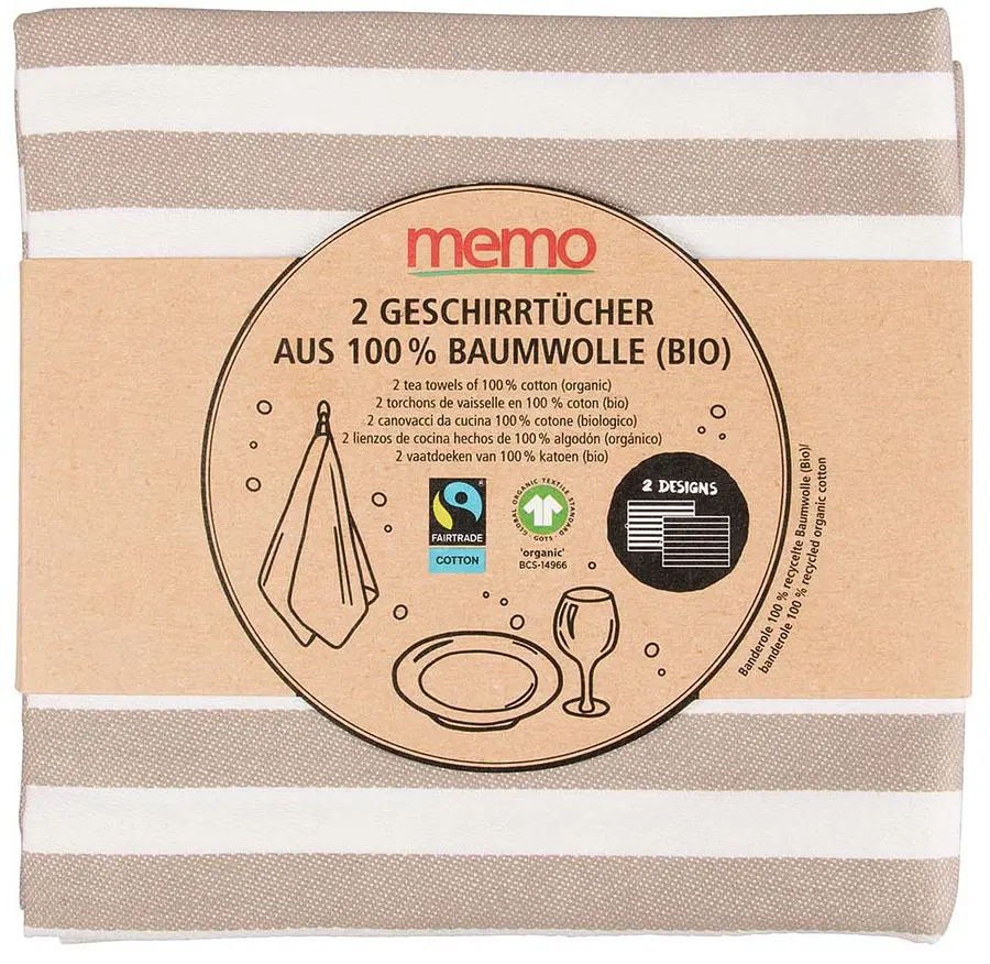 Tea Towels #noplastic Organic, 2pcs
