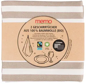 Tea Towels #noplastic Organic, 2pcs, 1 piece