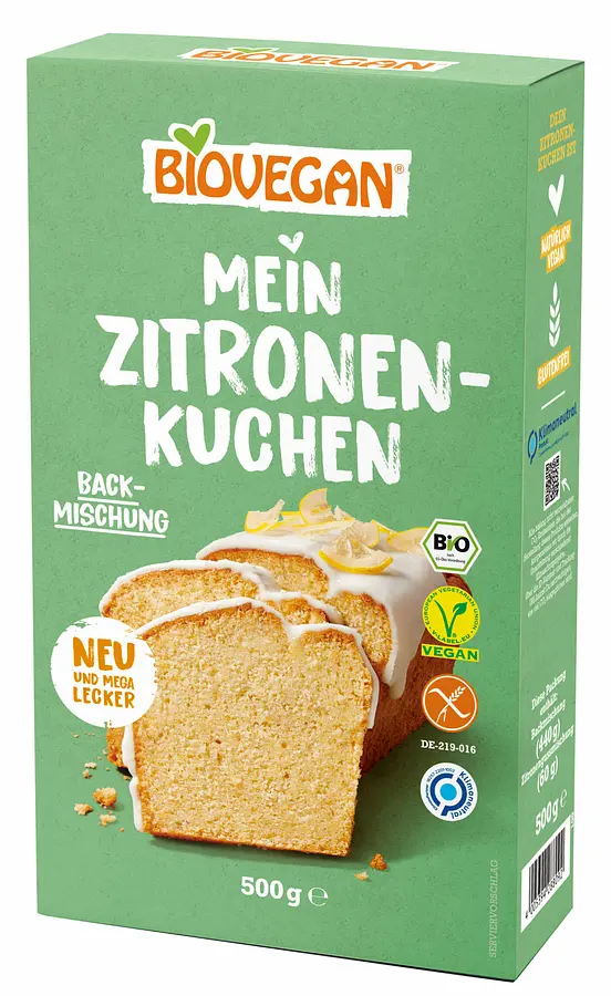 Backmischung Mein Zitronenkuchen Vegan Glutenfrei Bio