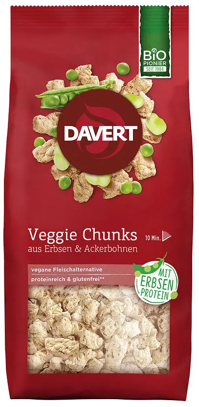 Chunks made from Peas and Beans Organic