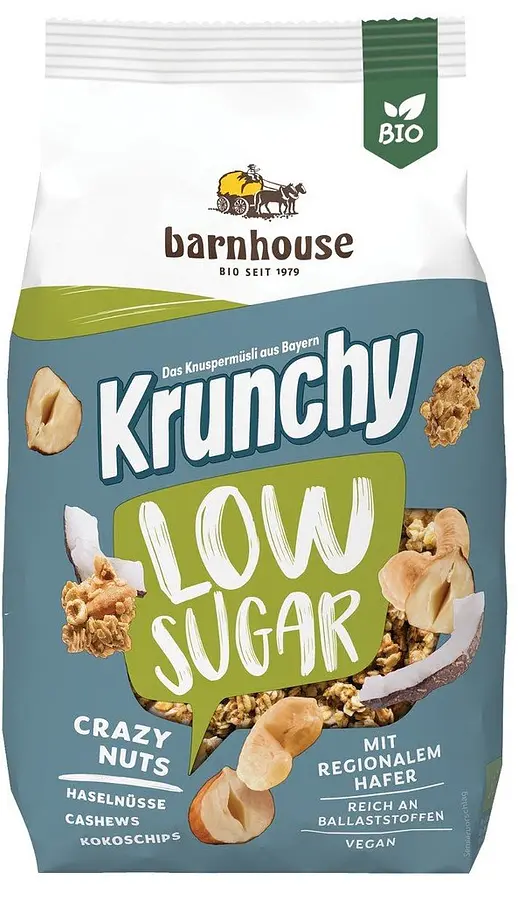 Krunchy Low Sugar CRAZY NUTS Bio