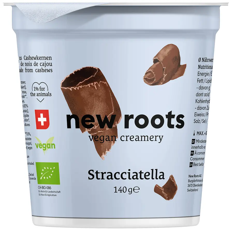New Roots Vegane Alternative zu Joghurt - STRACCIATELLA Bio