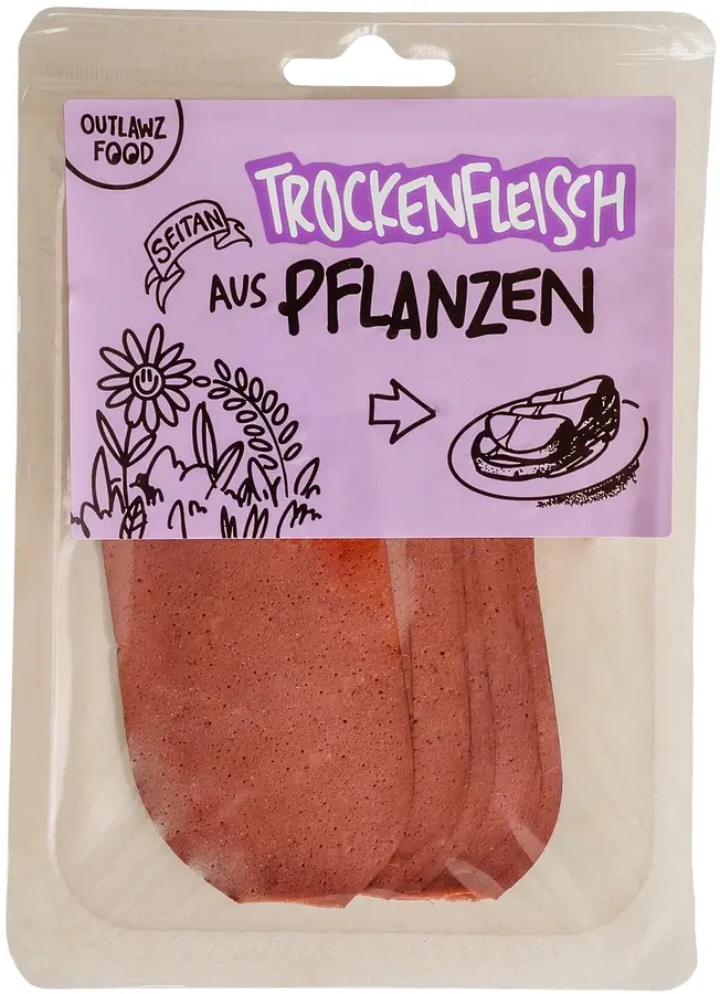 Vegan dried meat slices