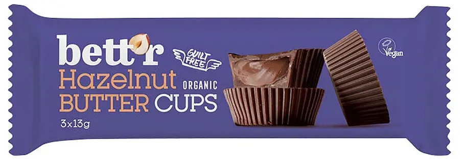 Bett'r Haselnussmus Cups Bio