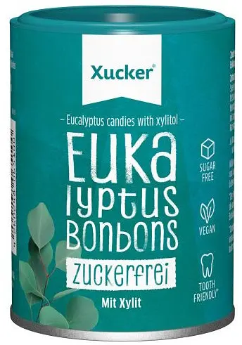 Xylit Bonbons Eukalyptus Dose (ohne Talkum)