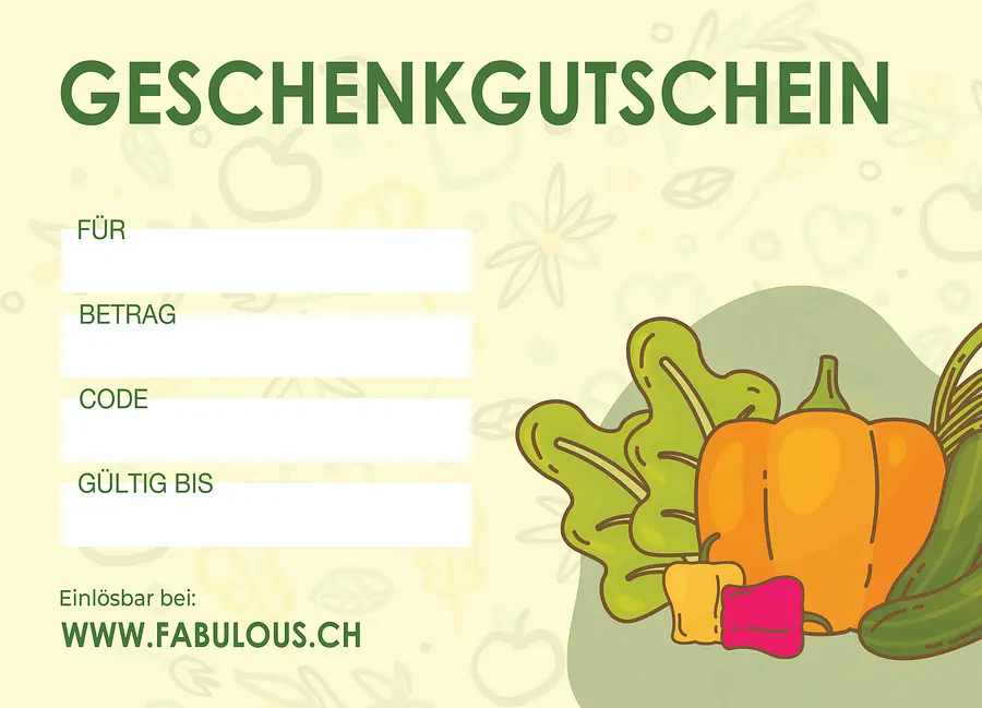 100.- Gift Voucher for fabulous! Vegan Shop Switzerland