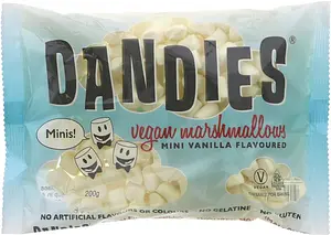 Marshmallows Mini Vegan Dandies, 200 g