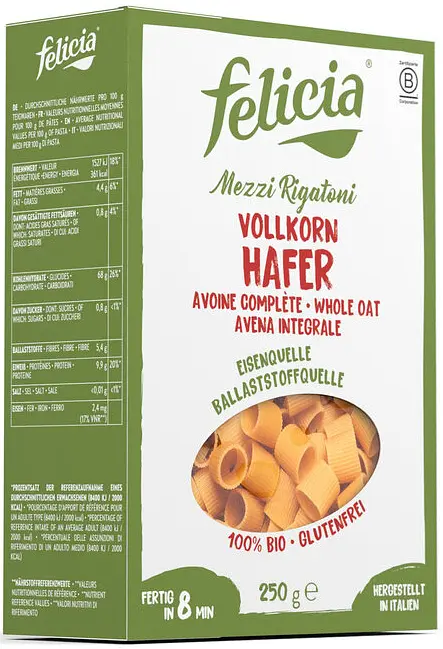 Pasta Hafer Mezzi Rigatoni Bio