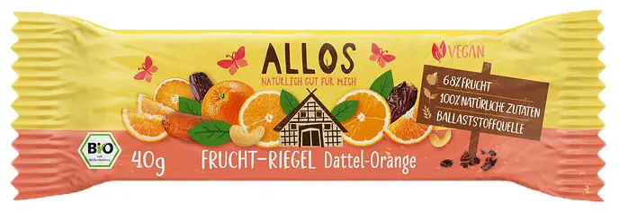Frucht-Riegel Dattel Orange Bio