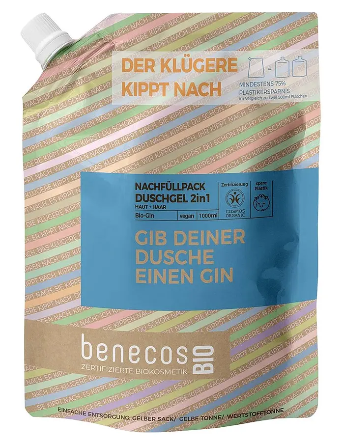 Gel douche 2en1 recharge gin bio en sachet