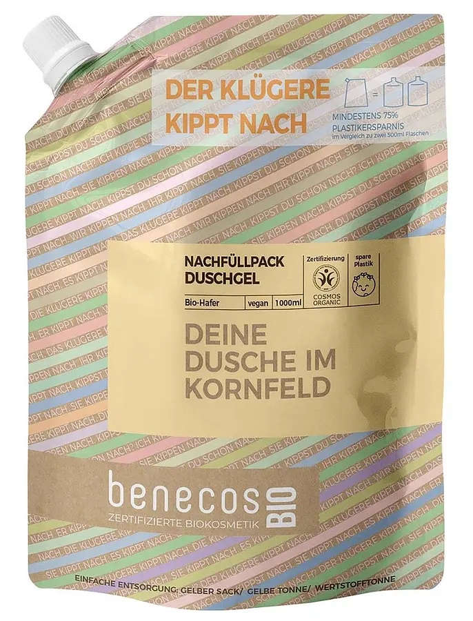 Shower Gel Oats Refill Bag Organic