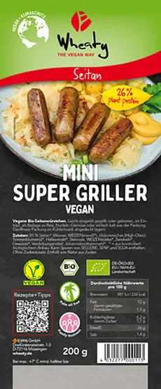 Sausage Mini Super Griller Vegan Organic