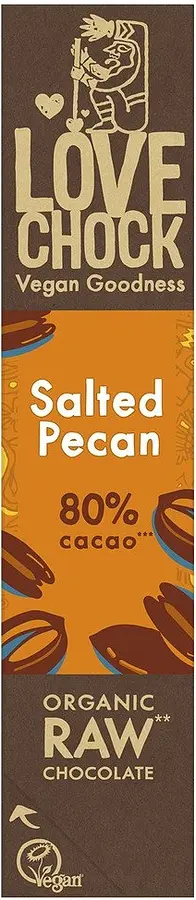 Barre Lovechock Salted Pecan 80 % cacao Bio