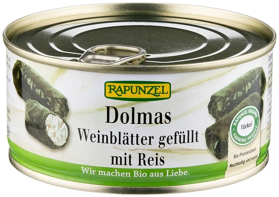 Dolmas Vine Leaves Stuffed with Rice Organic