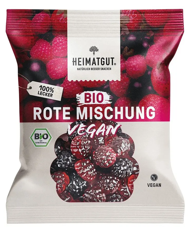Gomme de fruit mélange rouge Bio