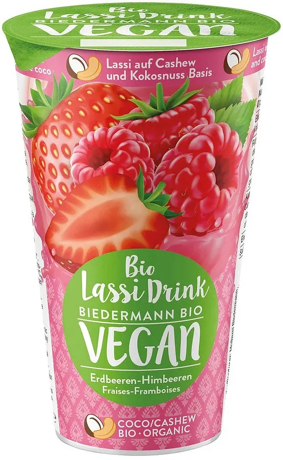 Lassi Erdbeere Himbeere Bio