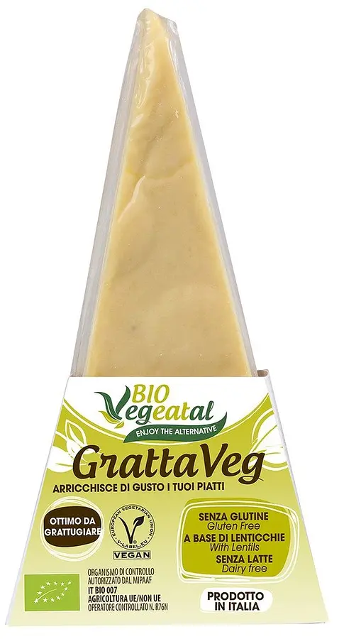 GrattaVeg Alternative végétalienne au fromage à pâte dure Bio