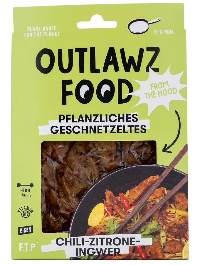 Pflanzliches Geschnetzeltes Chili-Zitrone-Ingwer