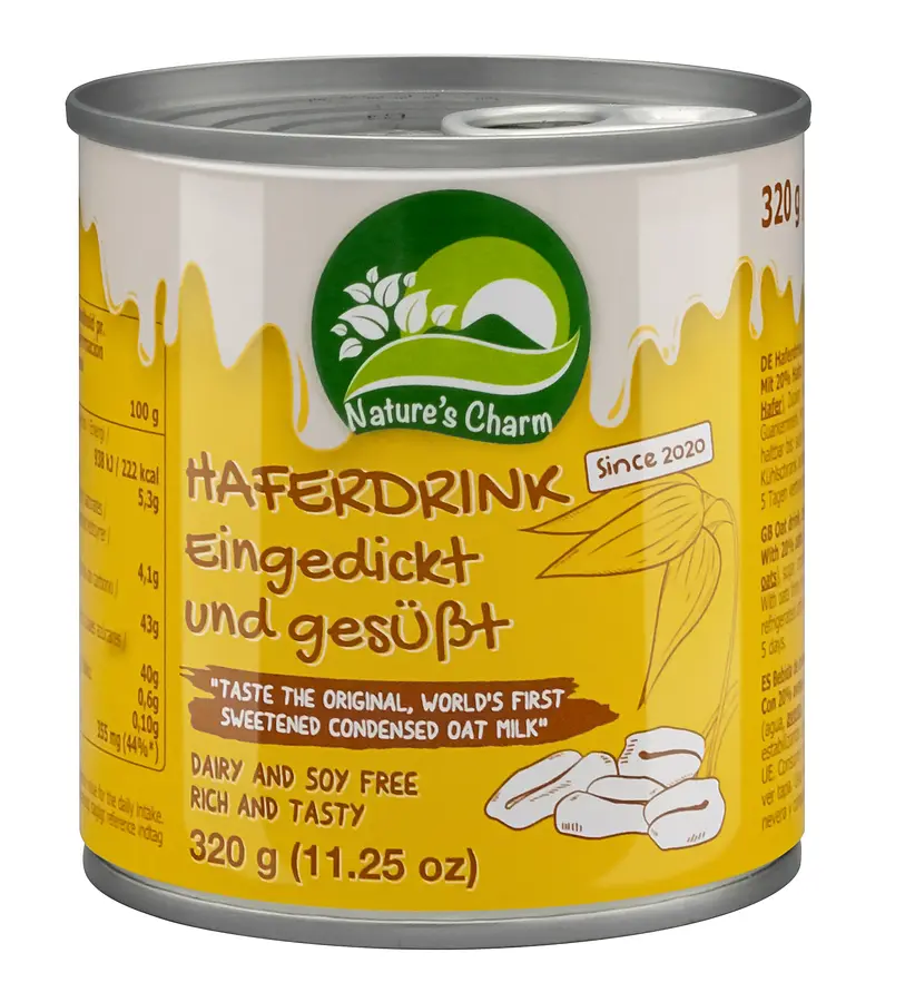 Boisson d'avoine condensée sucrée