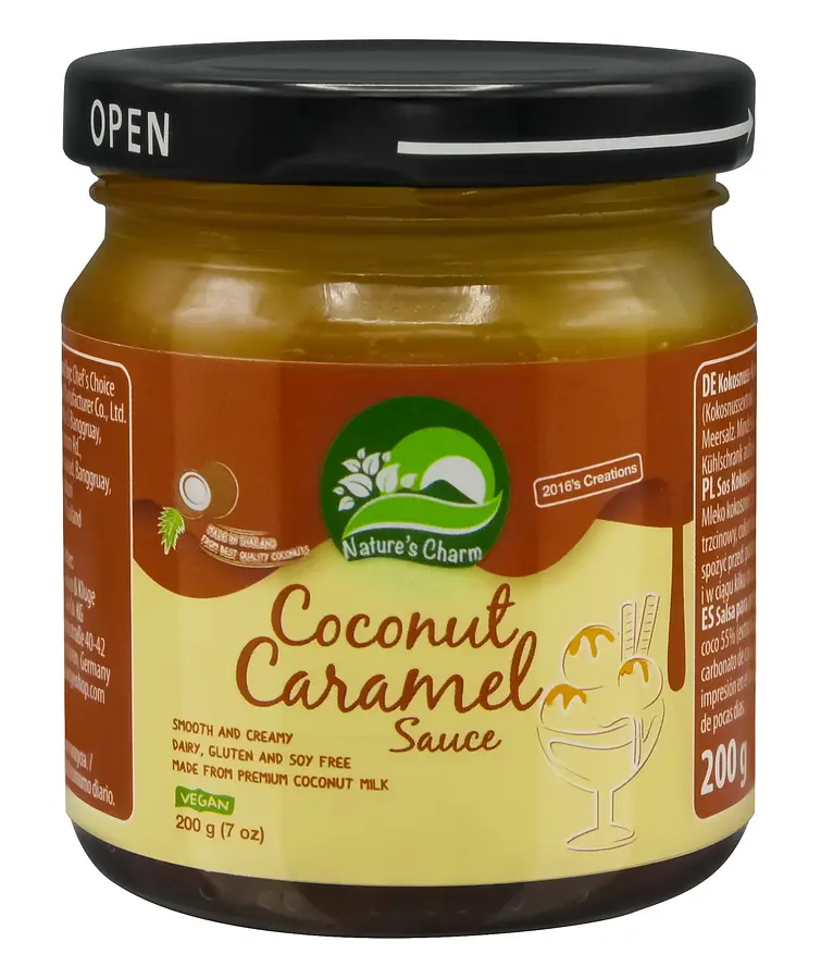 Sauce dessert caramel noix de coco