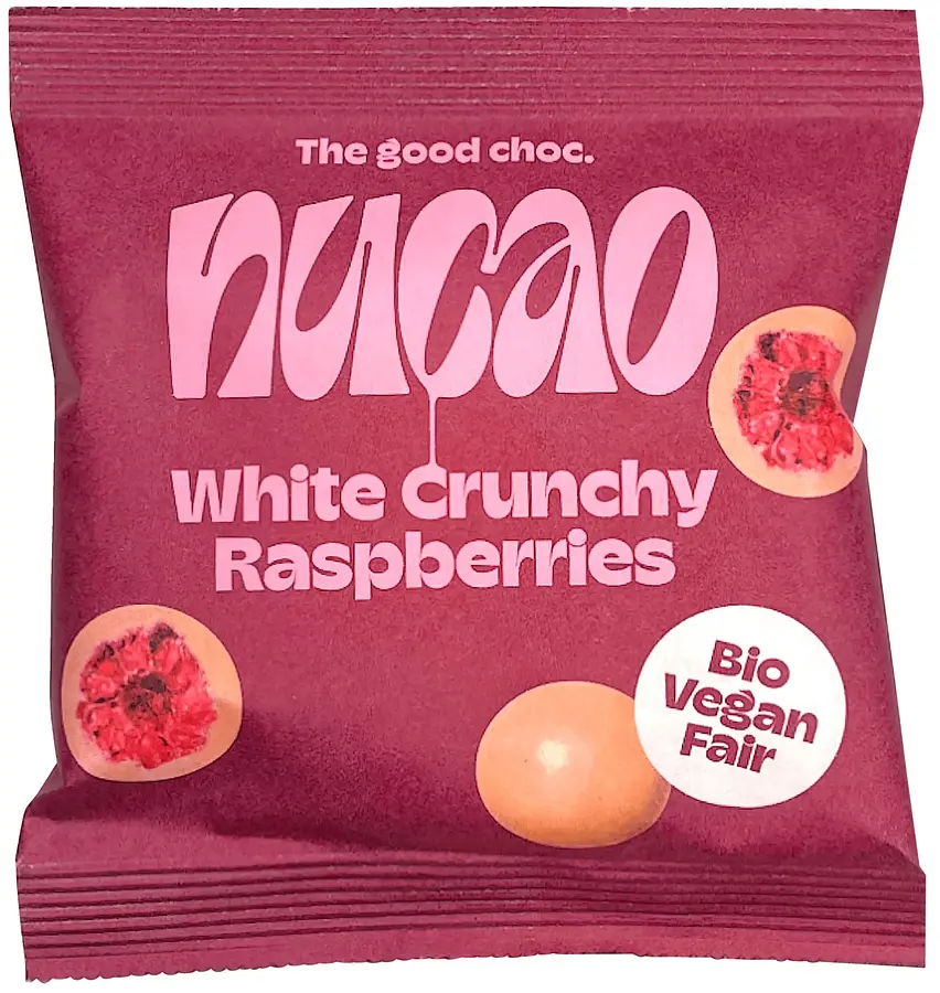 White Crunchy Raspberries Schokofrüchte Bio