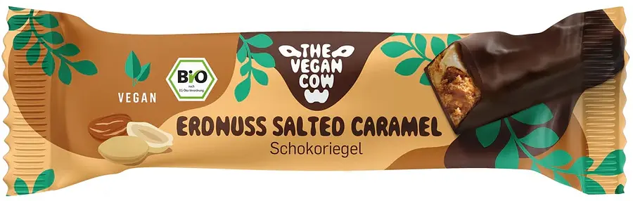 Barre chocolatée cacahuète caramel salé bio