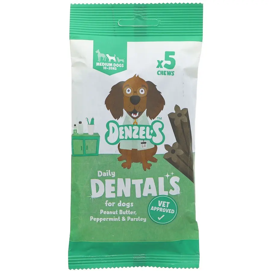 Dog Daily Dental Chews peanut butter peppermint