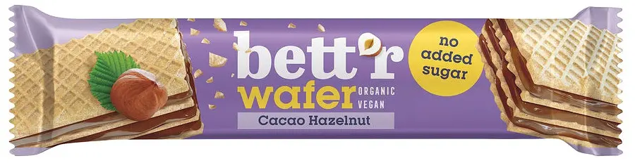 Bett'r Waffel mit Kakao-Haselnusscreme ohne Zuckerzusatz Bio
