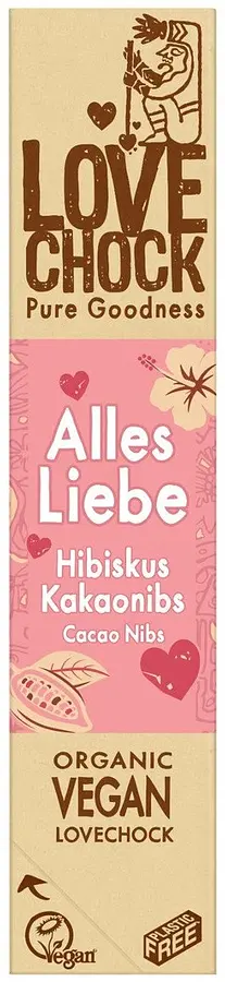 Barre Lovechock Tout Amour Hibiscus Cacao Nibs Chocolat Bio