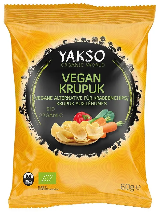 Chips Krupuk végétaliens Bio