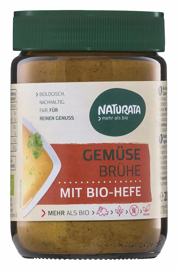 Bouillon Gemüsebrühe mit Bio-Hefe Glas Bio