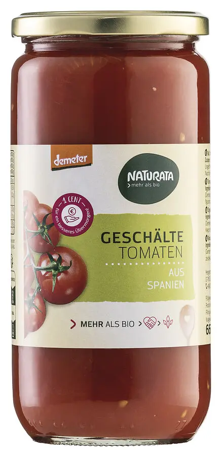 Geschälte Tomaten in Tomatensaft Demeter