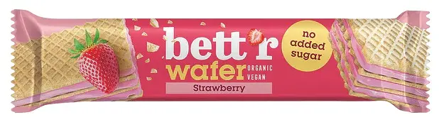 Bett'r Waffel mit Cashew-Erdbeer-Creme ohne Zuckerzusatz Bio