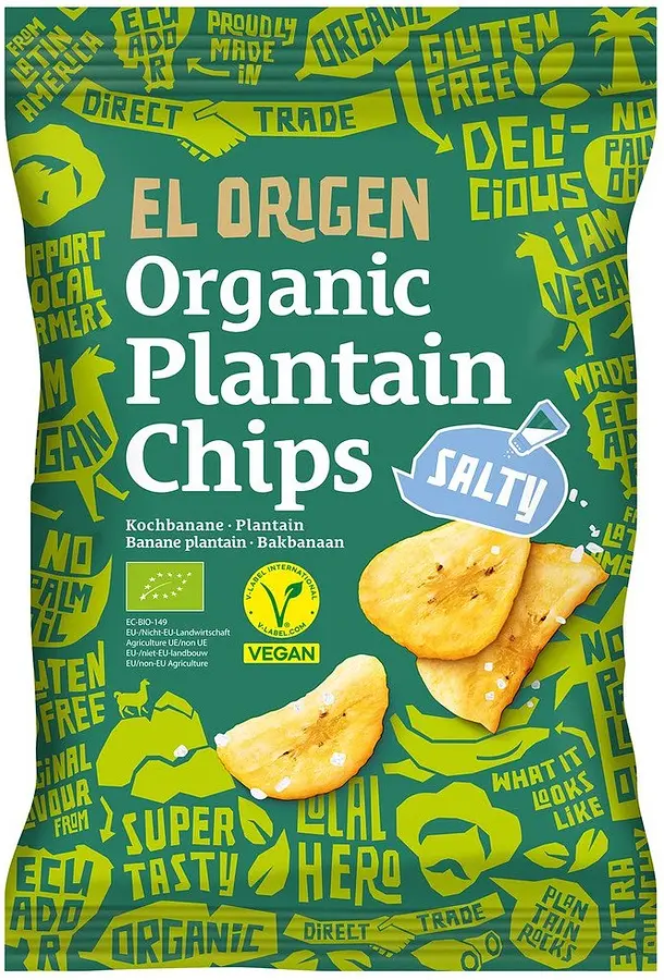 Chips de Bananes Plantain salées bio