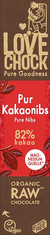 Bar Lovechock Chocolate Pure / Nibs RAW Organic
