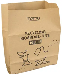 Waste compost bag made from recycled paper 10 pcs, 10 piece