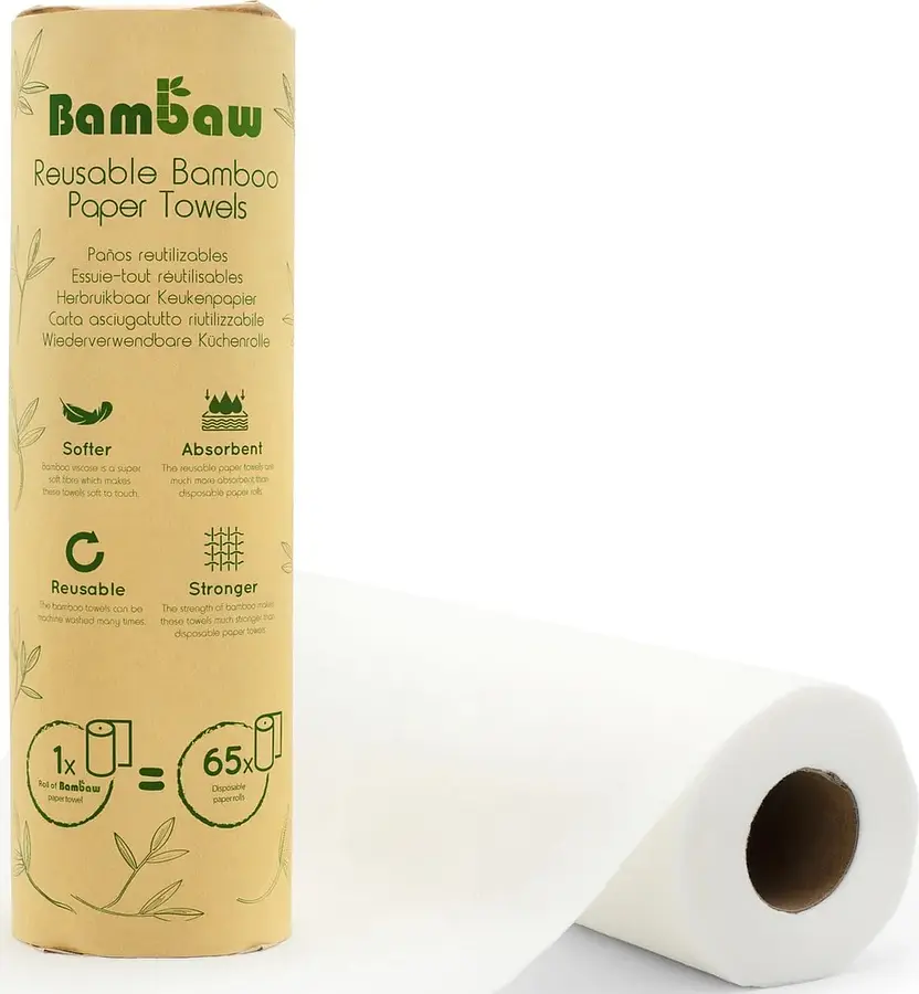 Reusable Bamboo Kitchen Roll, 200 Sheets