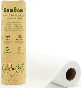 Essuie-Tout Réutilisable en Bambou, 200 feuilles, 200 pièce