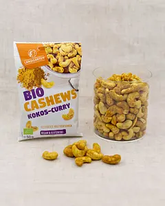 Noix de cajou Coco-Curry Bio, 50 g