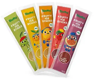 Sucettes glacées Fruity Ice Sticks Bio, 400 ml