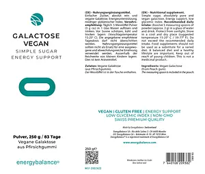 Galactose Vegan Pulver Bio, 250 g