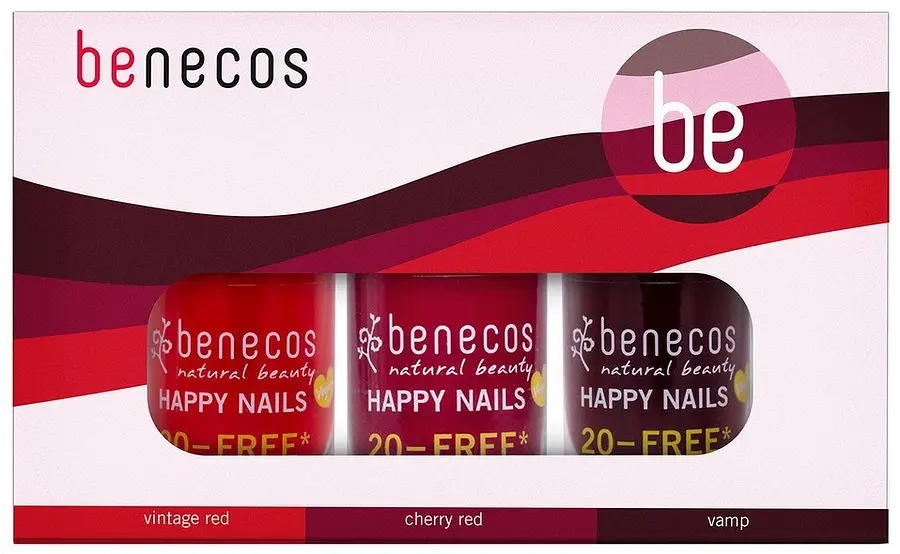 Nail Polish Gift Set: Classic in Red Organic, Set of 3