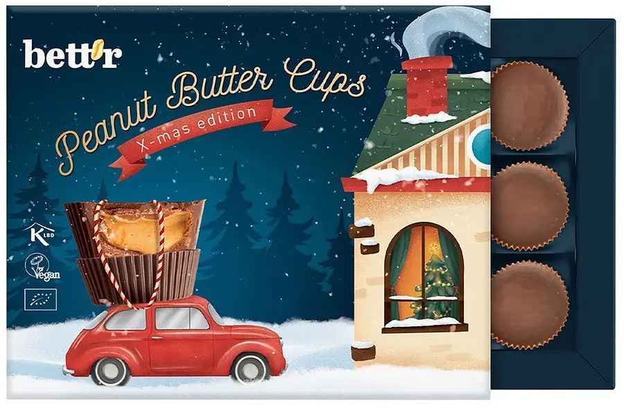 Bett'r Peanut Butter Cups X-Mas Edition Organic
