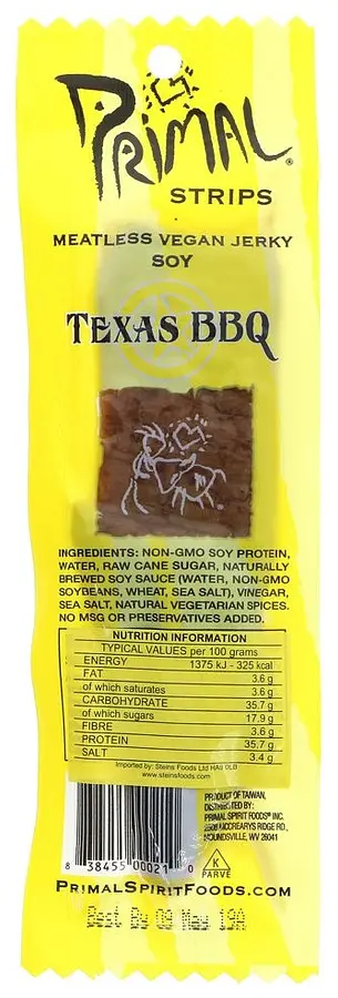 Vegan Jerky Texas BBQ - Primal Spirit