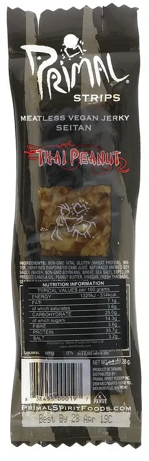 Vegan Jerky Thai Peanut - Primal Spirit