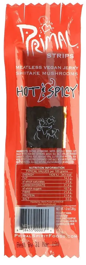 Vegan Jerky Hot & Spicy - Primal Spirit